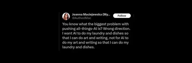 Tweet_AI_handling_mundane_and_repetitive_tasks